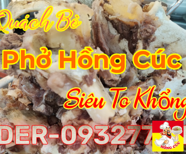 Xí Quách Bò Phở Hồng Cúc Siêu To Khổng Lồ- 0932770435- Món ngon bến tre - Phở Ngon Bến Tre 